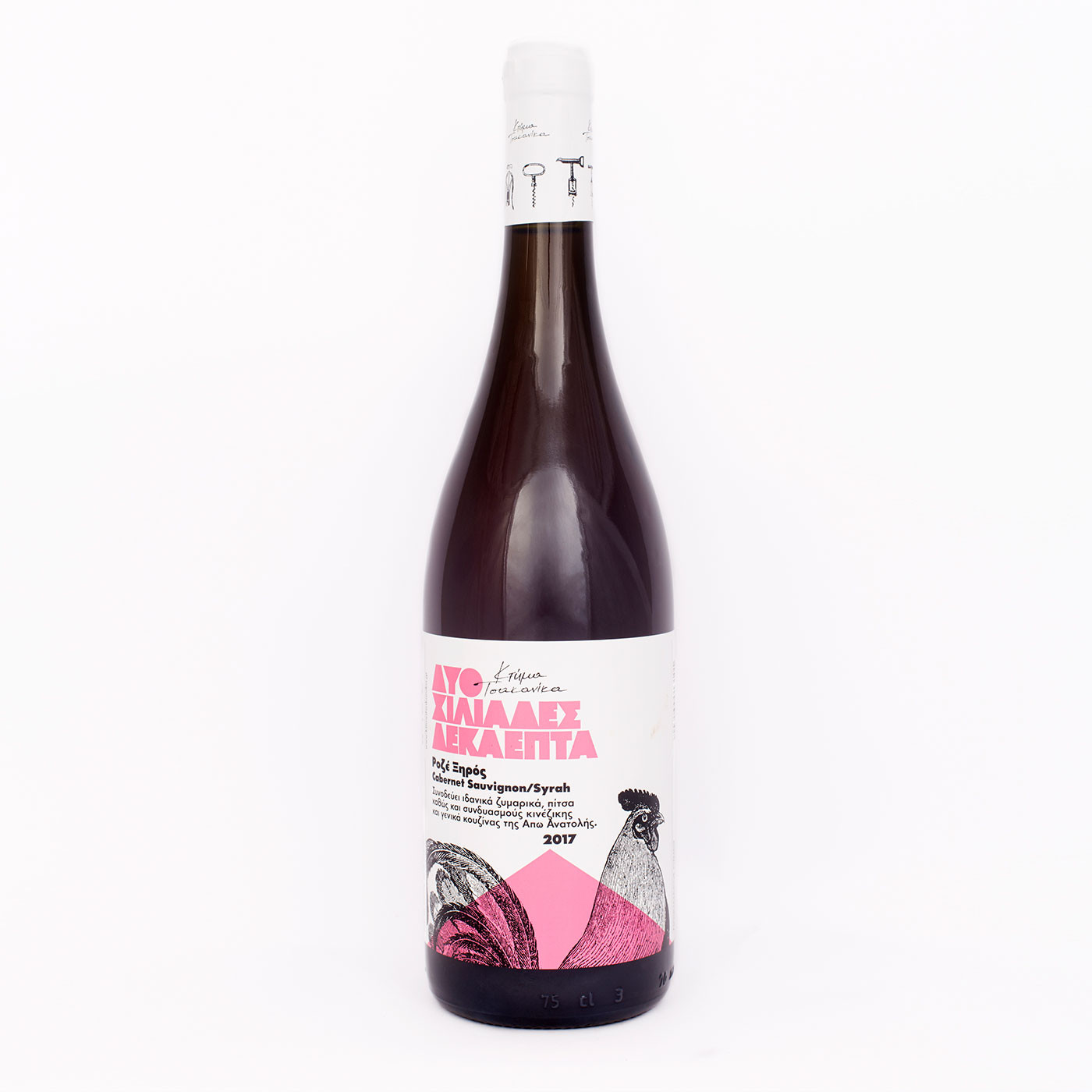 Οίνος Ροζέ Ξηρός ποικιλίας Cabernet Sauvignon/Syrah "2019" "Κτήμα Τσακανίκα" 750 ml
