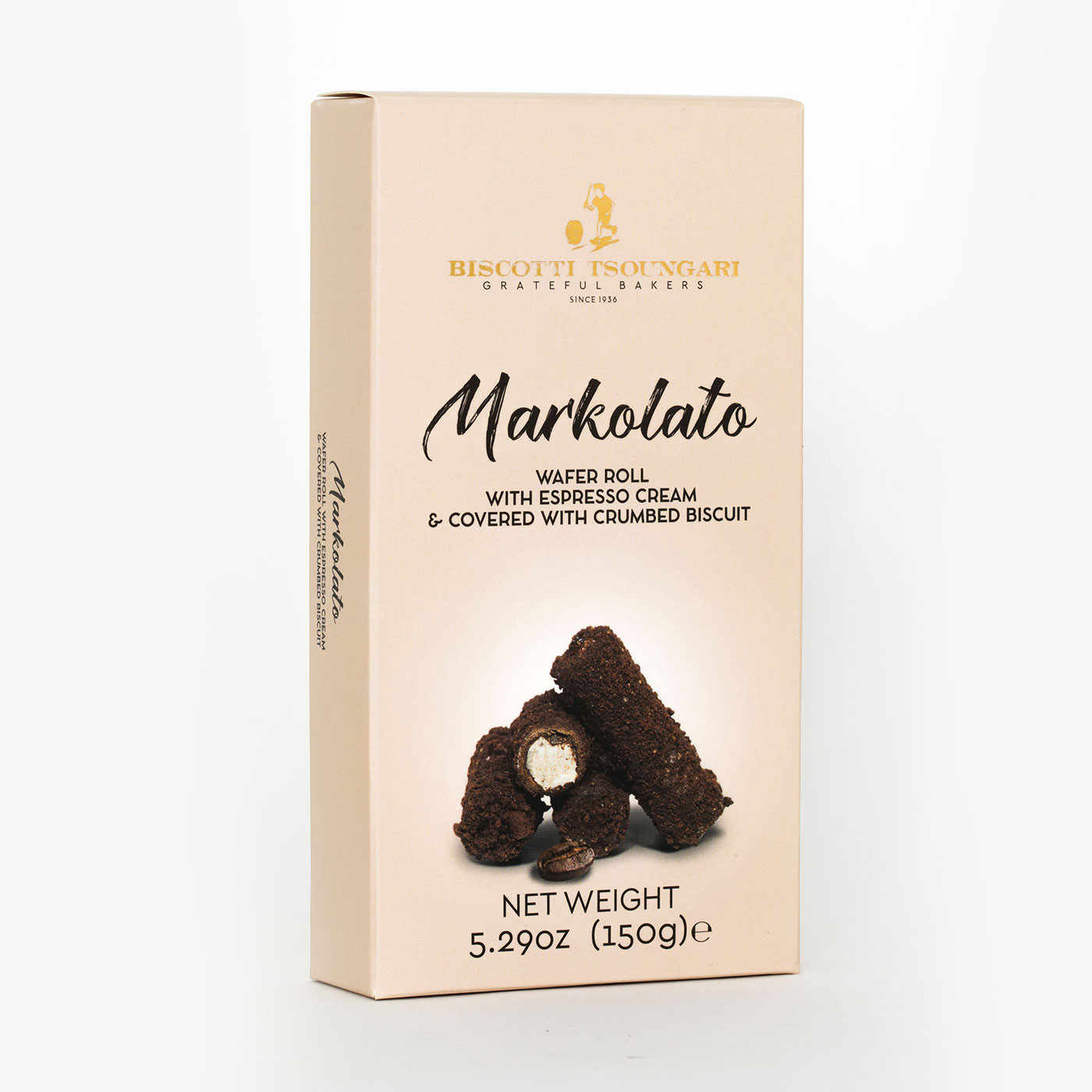 Γκοφρετάκι με κρέμα εσπρέσο Markolato "Biscotti Tsoungari" 150 g