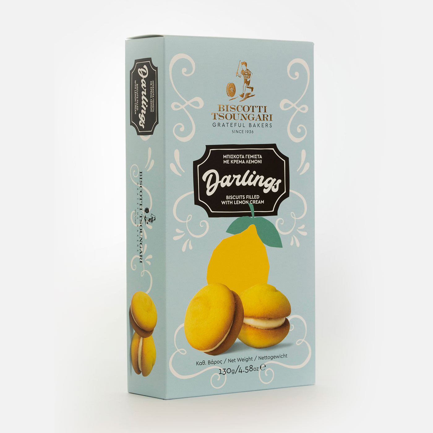 Μπισκότα γεμιστά με κρέμα λεμόνι Darlings " Biscotti Tsoungari" 130 g