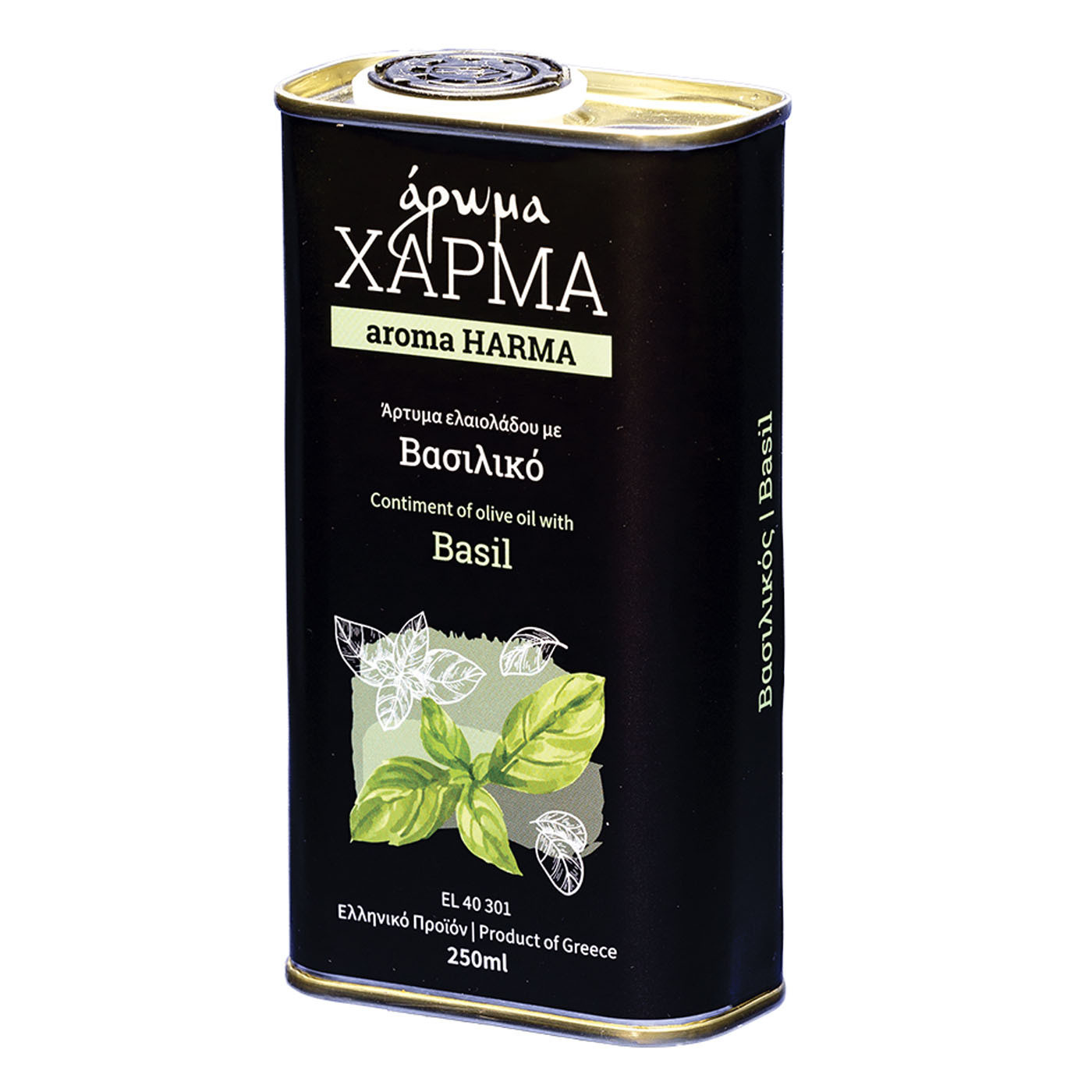 Άρτυμα ελαιόλαδου με βασιλικό "άρωμα Χάρμα" 250 ml